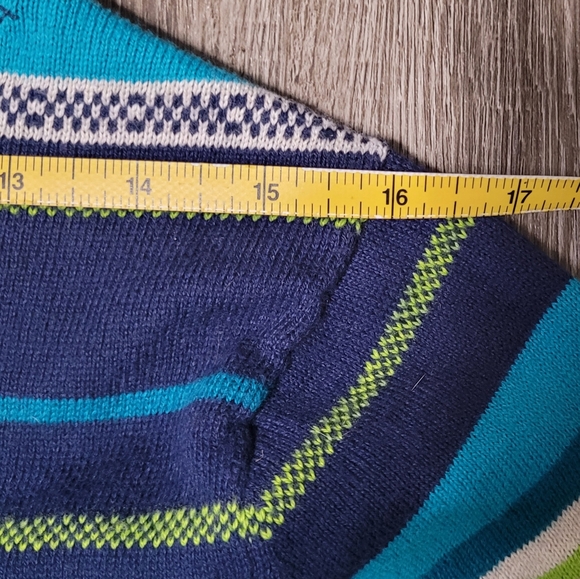 Aeropostale Striped Deep V-neck Cardigan Sweater Women's Size Large - Picture 12 of 14